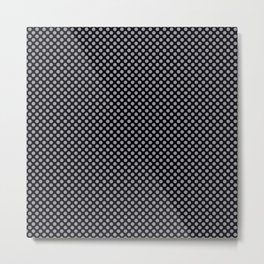 Black and Lilac Gray Polka Dots Metal Print | Boho, Polkadots, Lilacgray, Pattern, Abstract, Digital, Elegant, Shabbychic, Greyfloral, Pantone 