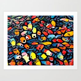 Colorful Koi Fish Art Print