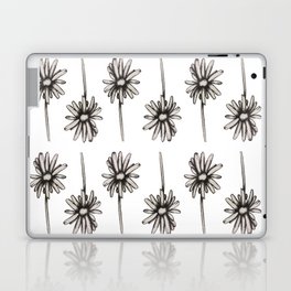 Speckled Daisy Black and White Print Laptop Skin