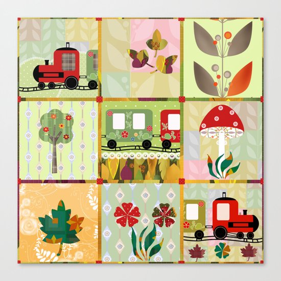 Children's Dominoes. Cubes. Canvas Print