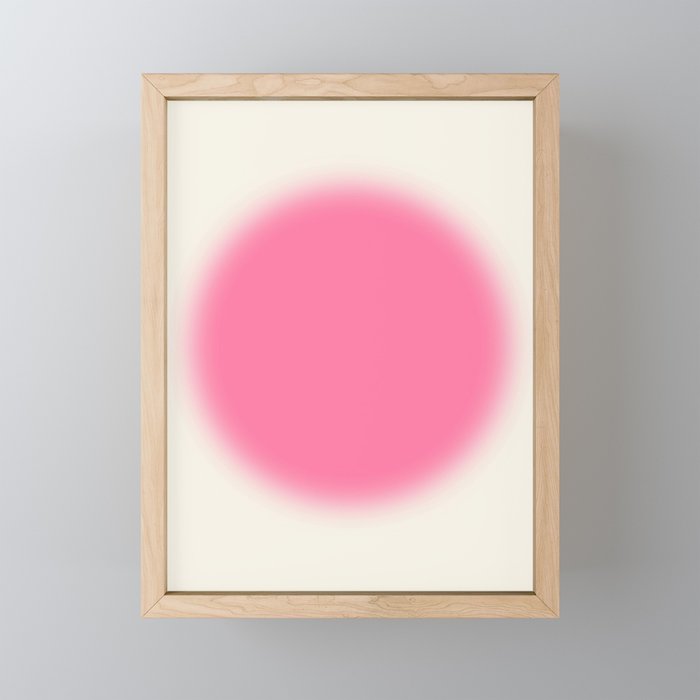 Abstraction_GEOMETRIC_PINK_CHERRY_BLOSSOM_POP_ART_0602B Framed Mini Art Print