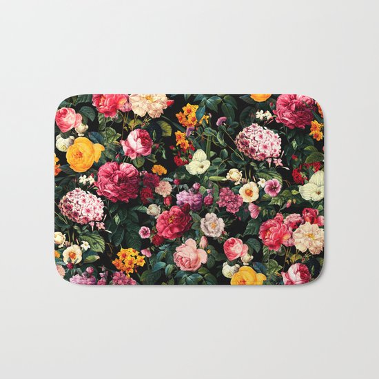 Floral D Bath Mat