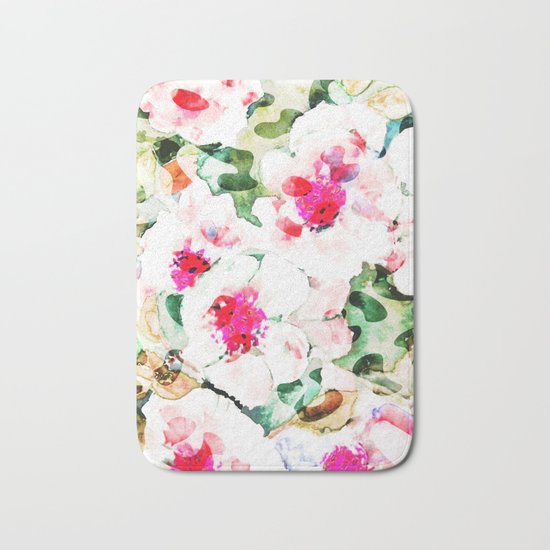 Flower Love #society6 #decor #buyart Bath Mat