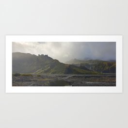 The end of the Laugavegur Trail, Iceland Art Print