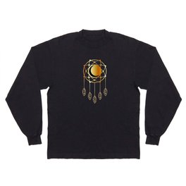 Native American dreamcatcher in gold Long Sleeve T-shirt