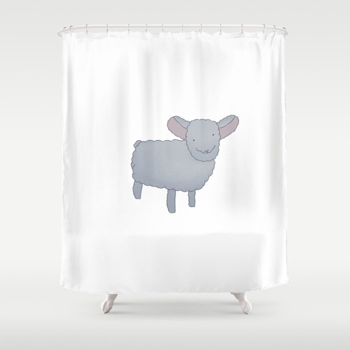 Fluffy Sheepy Lamb Pal Shower Curtain