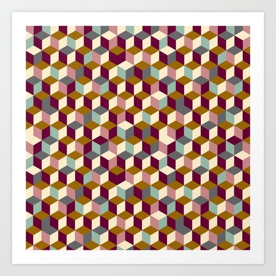 Cubic Pattern Art Print