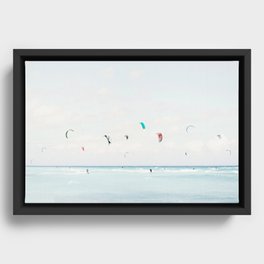 Kite Surfing Framed Canvas
