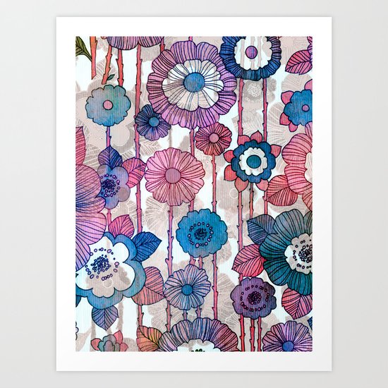 Hanging Flower Garland Art Print