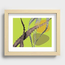Cactus leaf Abstract Green Recessed Framed Print