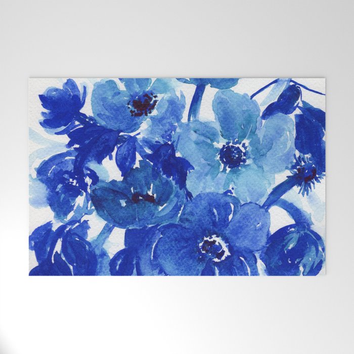 blue stillife Welcome Mat