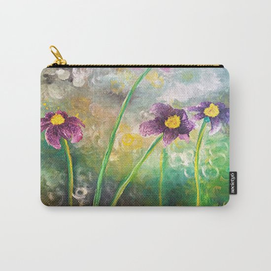 Purple Flower Carry-All Pouch