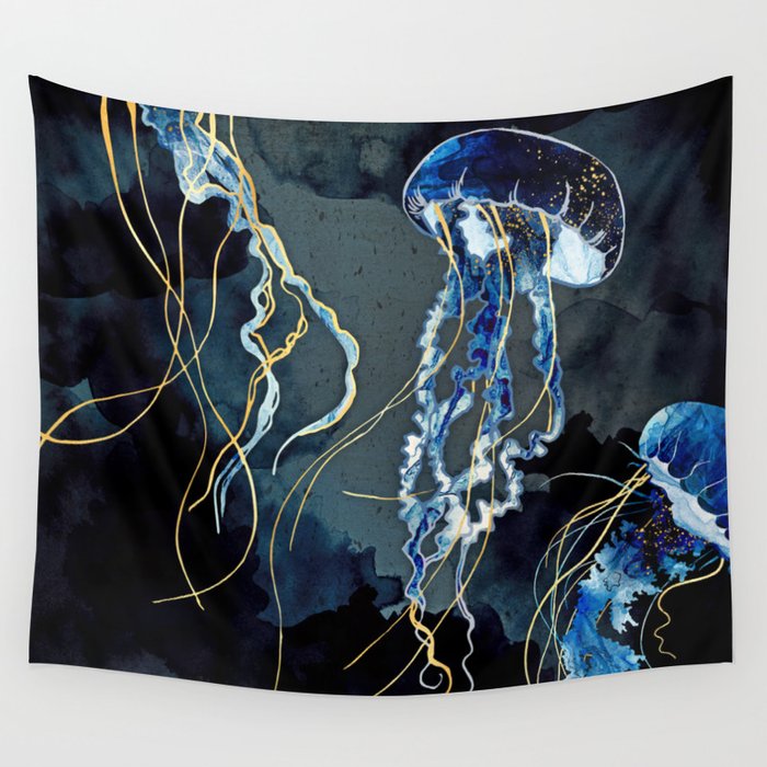 Metallic Ocean III Wall Tapestry by SpaceFrogDesigns Society6