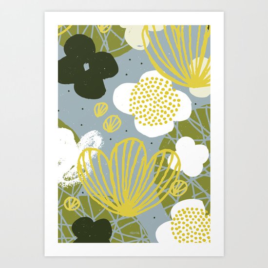 Kokedama Garden by Friztin Art Print