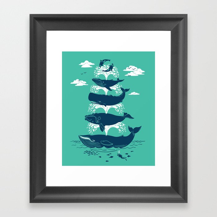 Whale Of A Time Framed Art Print By Cpdesign Society6