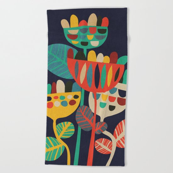 Wild Flowers Beach Towel