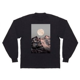 Moon Light Mountain  Long Sleeve T-shirt