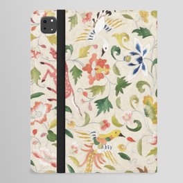 12th Century Asian Textile with Animals, Birds and Flowers iPad Folio Case