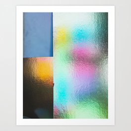 Rainbow Reflection on Metallic Art Print