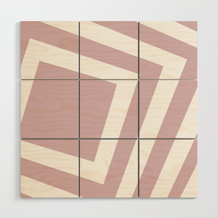 Rose squares background Wood Wall Art
