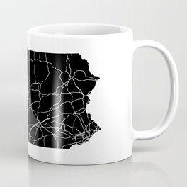 Pennsylvania Black Map Coffee Mug