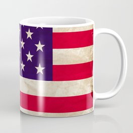 AMERICA USA FLAG OLD WEATHERED VINTAGE FLAG USA COLORS OF USA PRIDE TO BE USA Coffee Mug