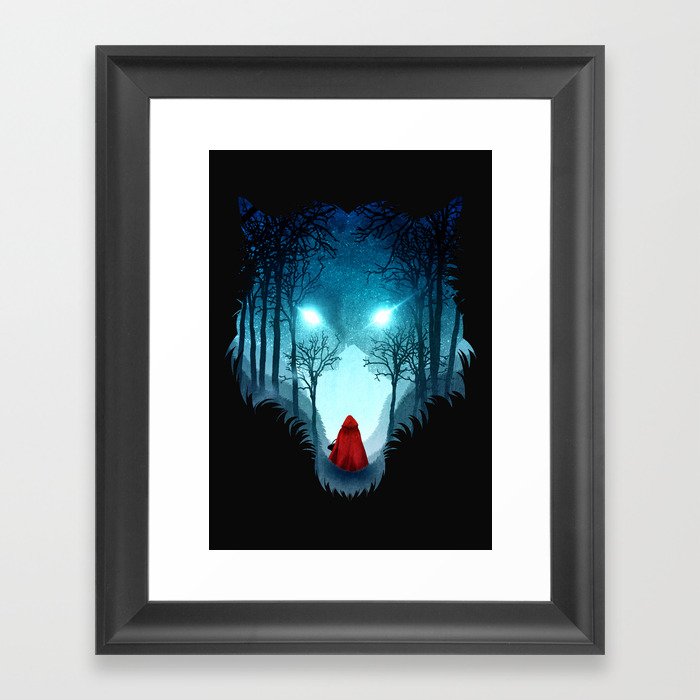 Big Bad Wolf (dark version) Framed Art Print