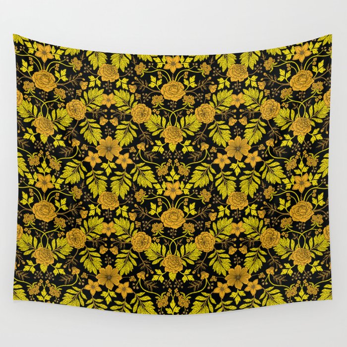 Orange and sales yellow tapestry