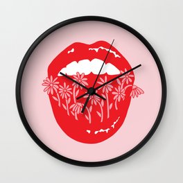 Wild Lips Wall Clock