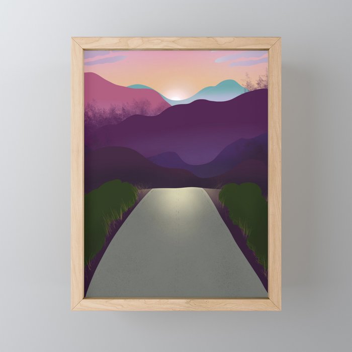 California Drive Framed Mini Art Print