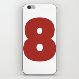 8 (Maroon & White Number) iPhone Skin