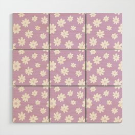 Daisy Pattern (lavender/white) Wood Wall Art