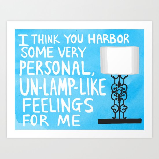 mindy project un-lamp-like feelings quote Art Print