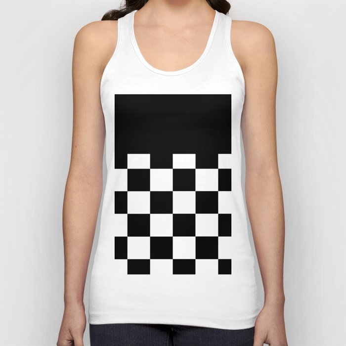 Black & White Checkerboard Tank Top