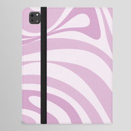 New Groove Retro Swirl Abstract Pattern in Pastel Lilac Purple iPad Folio Case