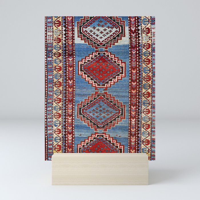 Kazak  Antique South West Caucasus Rug Print Mini Art Print