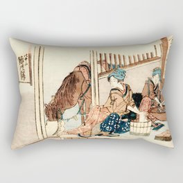Kanaya (Katsushika Hokusai) Rectangular Pillow