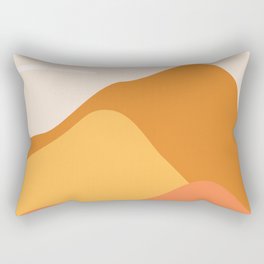 Mountains terracotta mid-century landscape. Rectangular Pillow