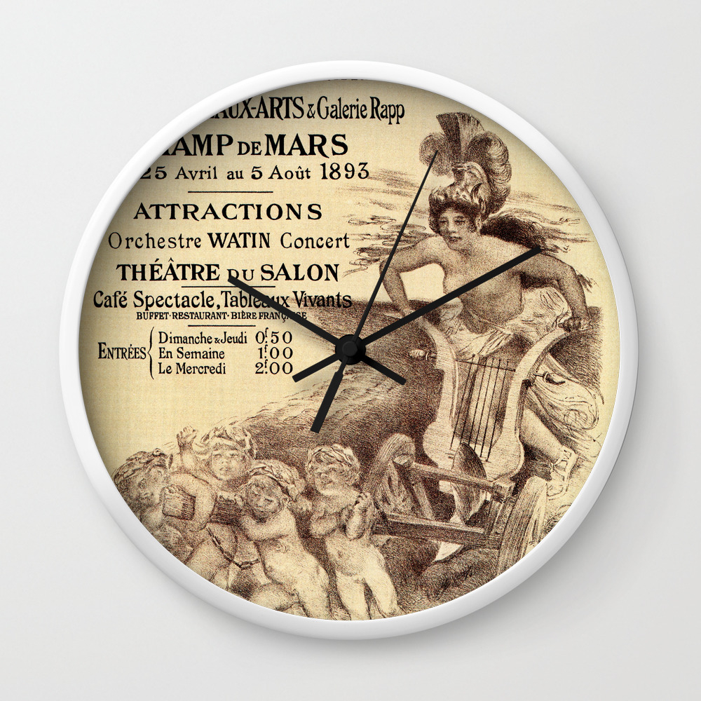 Expo Commerce Paris 1893 Wall Clock By Aapshop Society6