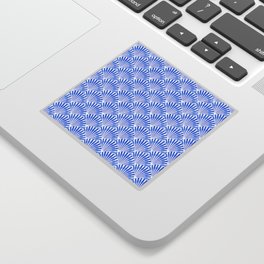 Blue Shell Art Deco Pattern Sticker