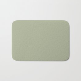 Light Olive - Soft Herbs - Pastel Sage Green Solid Color Parable to Behr Cottage Hill HDC-CT-28 Bath Mat