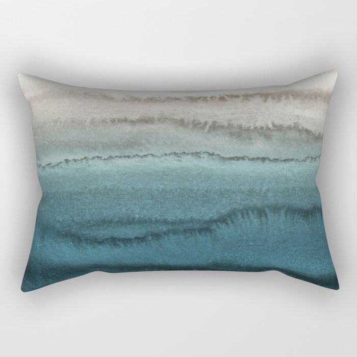 WITHIN THE TIDES - CRASHING WAVES TEAL Rectangular Pillow