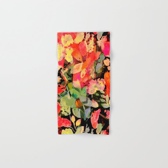 vivid abstract flowers Hand & Bath Towel