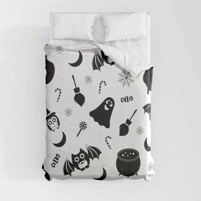 Halloween Seamless Pattern Duvet Cover