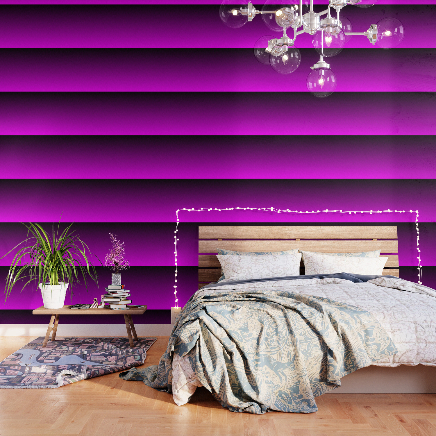 Black Purple Ombre Flames Wallpaper By Anjchang Society6