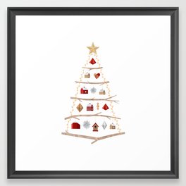 Modern Scandinavian Christmas Tree Framed Art Print