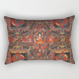 Four Circle Hevajra Mandala Buddhist mandala Tibetan Rectangular Pillow