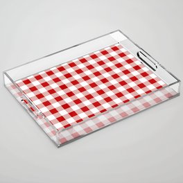 Classic Check - red Acrylic Tray