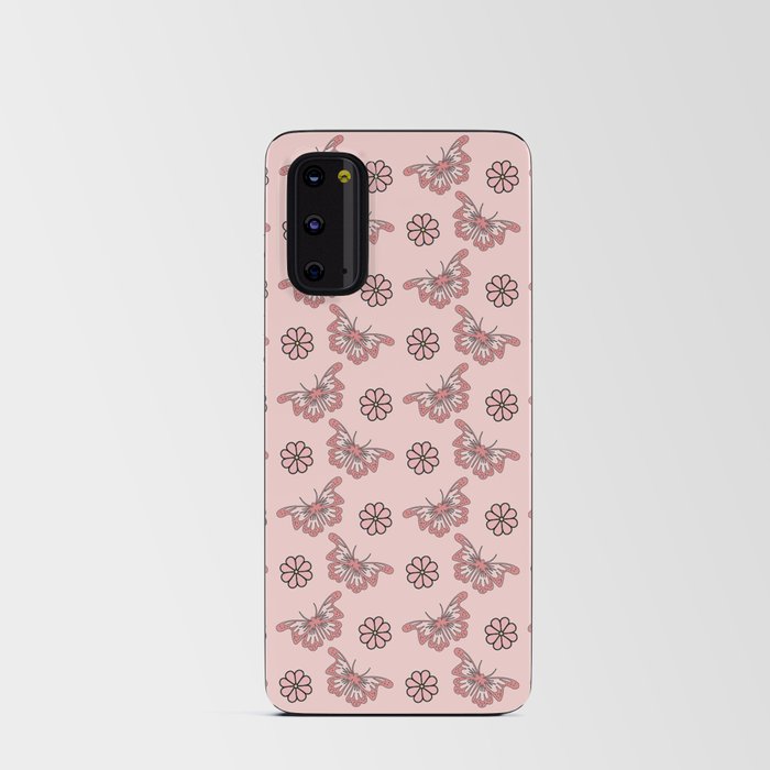 Garden Party Pink Flutter Texture Android Card Case