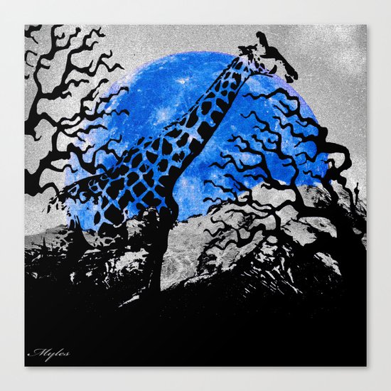 GIRAFFE IN A THICKET Canvas Print